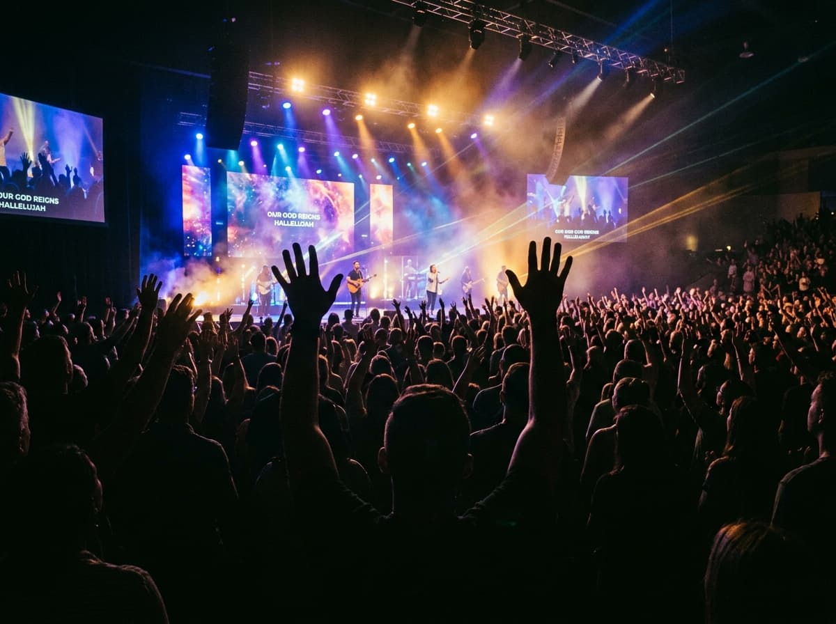 Hands raised in worship and gratitude